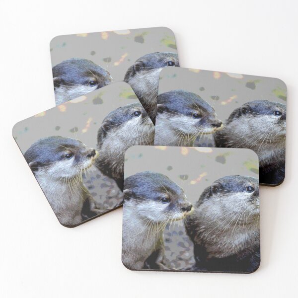 Item preview, Two Cute Otters designed and sold by KingdomWildlife.