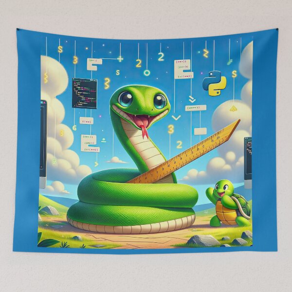 Item preview, Python & Turtle: Coding Companions in a Digital Wonderland designed and sold by TuringTacoTales.