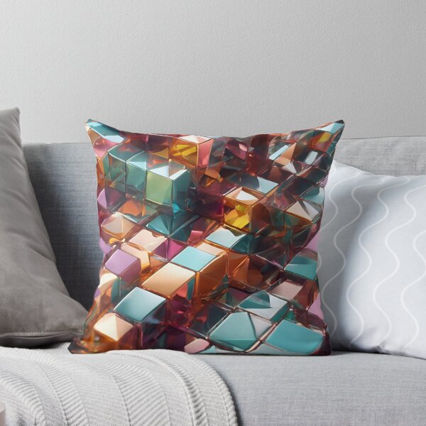 Aperçu de l'œuvre Abstract Geometric Crystal Cube Pattern créée et vendue par TheArtOfPat.