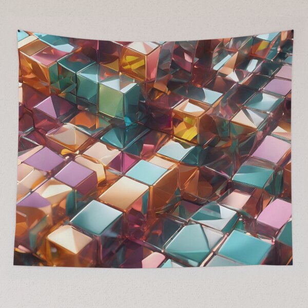 Artikelvorschau, Abstract Geometric Crystal Cube Pattern entworfen und verkauft von TheArtOfPat.