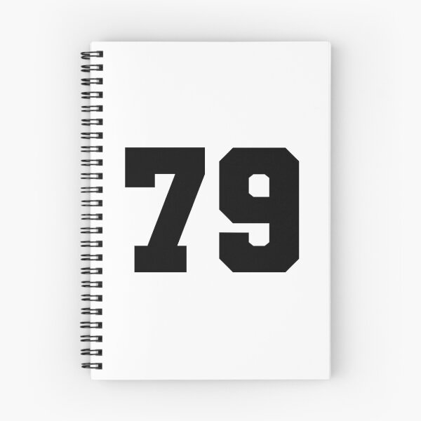 Artikelvorschau, 79, neunundsiebzig, schwarz, Fußballliga entworfen und verkauft von Numbers-Art.