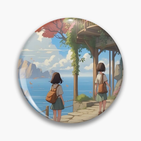 Artikelvorschau, Serene Waterside Home, Kinder erkunden die Schönheit der Natur entworfen und verkauft von ArtComixHaven.