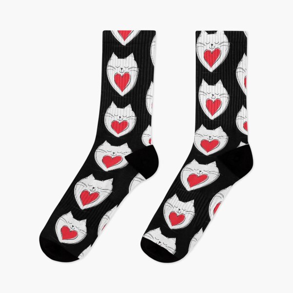 Item preview, Cat with Heart - Love Valentine's Day Lover Couple Cute Funny designed and sold by TheRealmWithin.