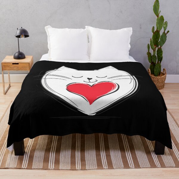Item preview, Cat with Heart - Love Valentine's Day Lover Couple Cute Funny designed and sold by TheRealmWithin.