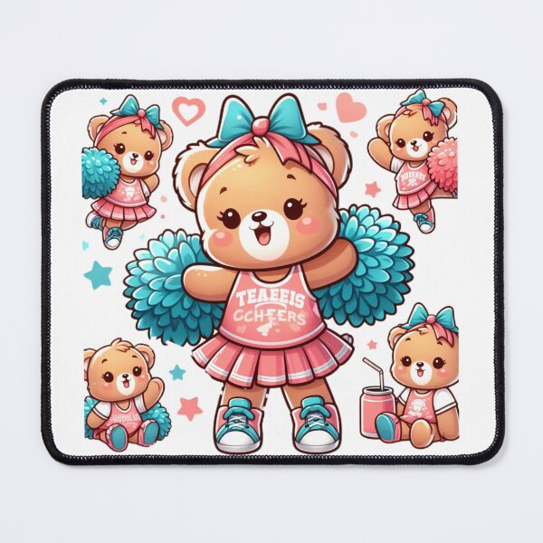 Item preview, Cheerleader bear cheering with pompoms. designed and sold by moni0490.
