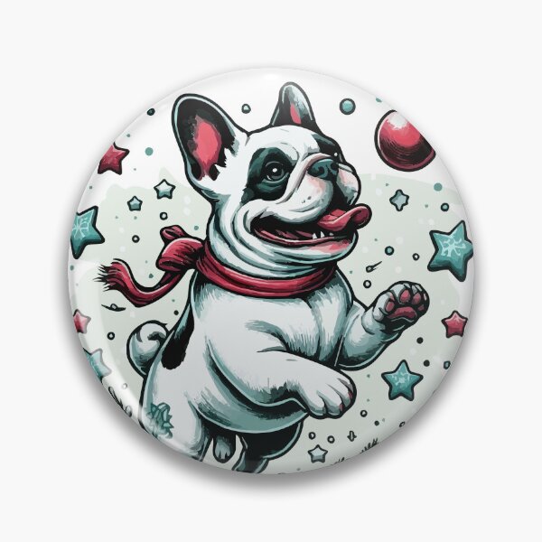 Item preview, Christmas Frenchie/French Bulldog Starlit Spots and Festive Flights designed and sold by bjrocket89.