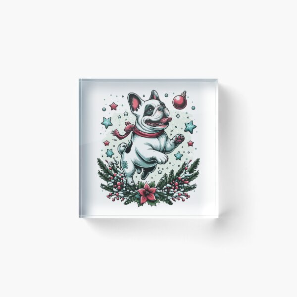 Item preview, Christmas Frenchie/French Bulldog Starlit Spots and Festive Flights designed and sold by bjrocket89.