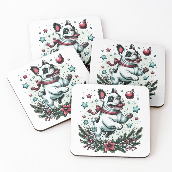 Item preview, Christmas Frenchie/French Bulldog Starlit Spots and Festive Flights designed and sold by bjrocket89.