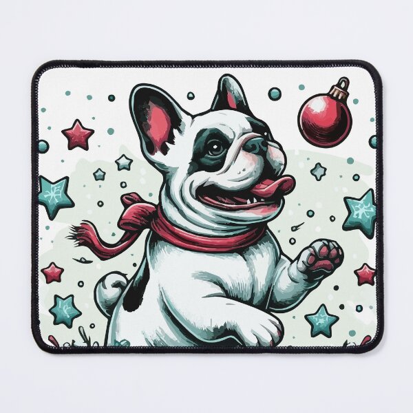 Item preview, Christmas Frenchie/French Bulldog Starlit Spots and Festive Flights designed and sold by bjrocket89.