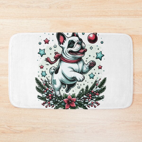 Item preview, Christmas Frenchie/French Bulldog Starlit Spots and Festive Flights designed and sold by bjrocket89.