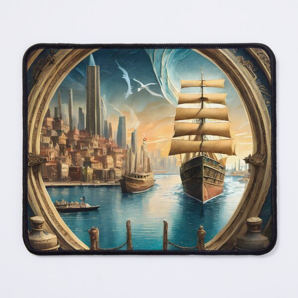 Item preview, Paper Art - A View of the Harbor designed and sold by Dan Farsaci.