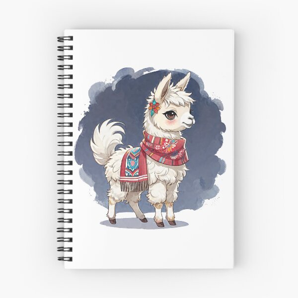 Item preview, Cute Alpaca Wearing A Winter Scarf designed and sold by KawaiiLlamaShop.
