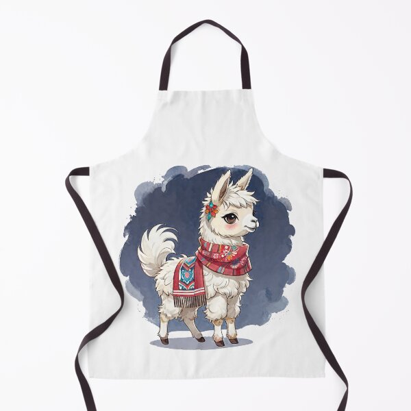 Item preview, Cute Alpaca Wearing A Winter Scarf designed and sold by KawaiiLlamaShop.