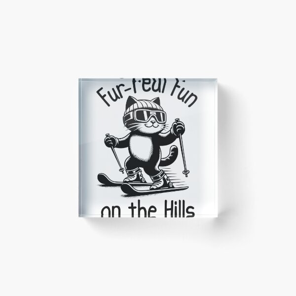 Item preview, Cat Skiing Funny Cat Lover Gift  designed and sold by HosvPrint .s.