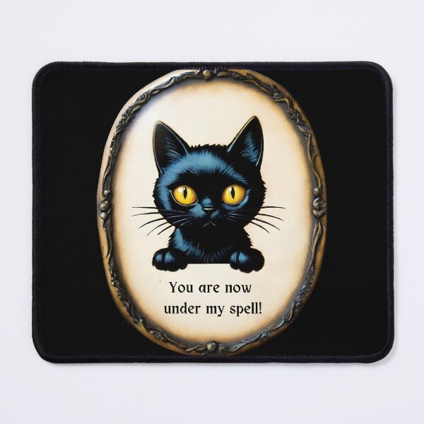 Item preview, You Are Now Under My Spell - Funny Vintage Black Cat Design designed and sold by HecatesDelights.