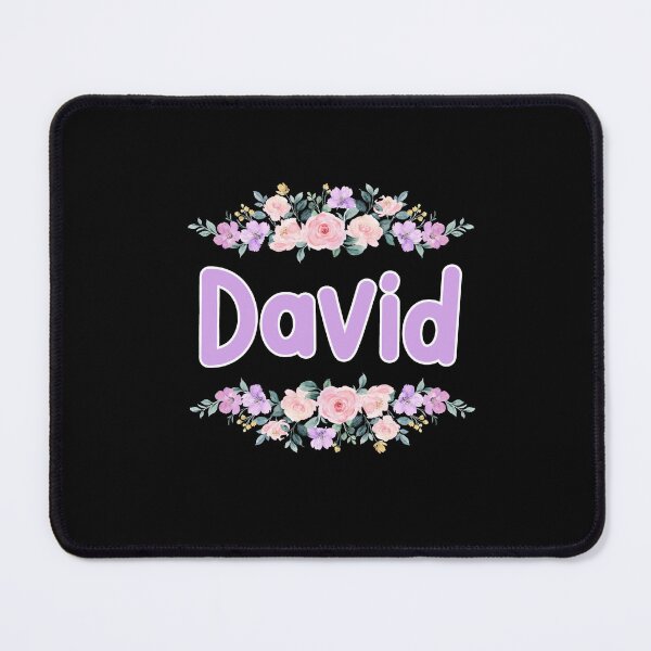 Item preview, Purple Flower David Name Label (Black) designed and sold by NormadWorld.