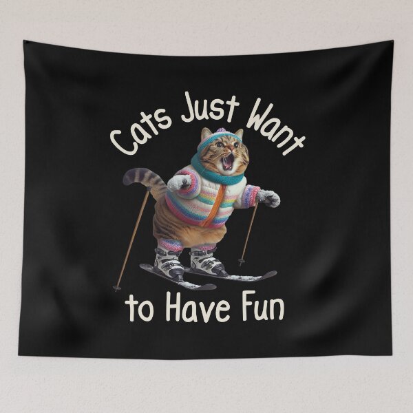 Item preview, Cat Skiing Funny Cat Lover Gift  designed and sold by HosvPrint .s.
