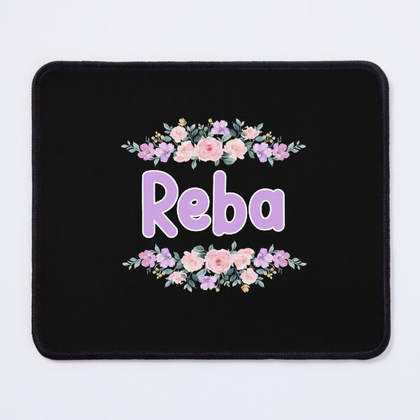 Item preview, Purple Flower Reba Name Label (Black) designed and sold by NormadWorld.