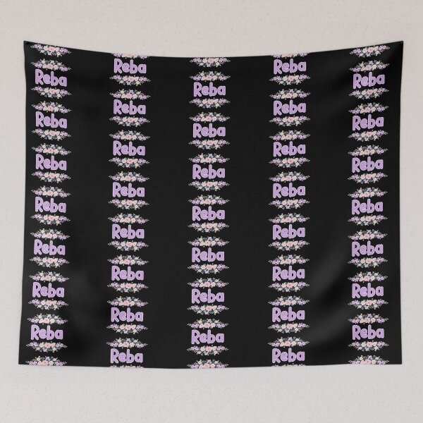 Item preview, Purple Flower Reba Name Label (Black) designed and sold by NormadWorld.