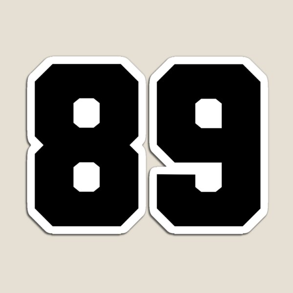 Item preview, 89, eighty nine, black, soccer league designed and sold by Numbers-Art.