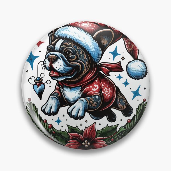 Item preview, Frenchie/French Bulldog's Festive Leap designed and sold by bjrocket89.