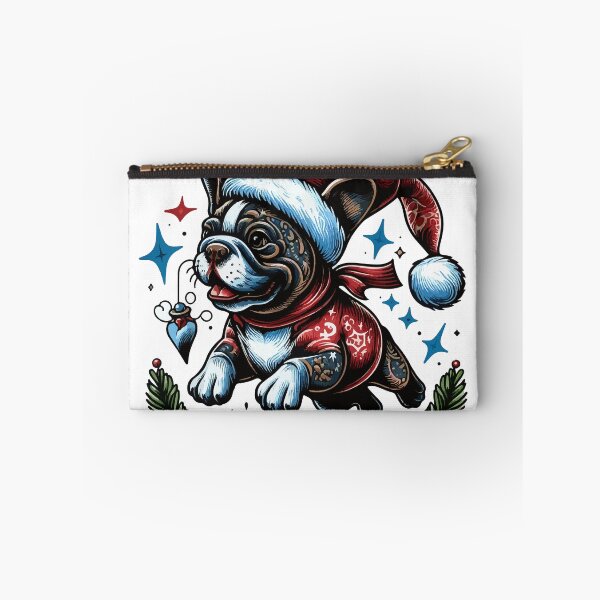 Item preview, Frenchie/French Bulldog's Festive Leap designed and sold by bjrocket89.