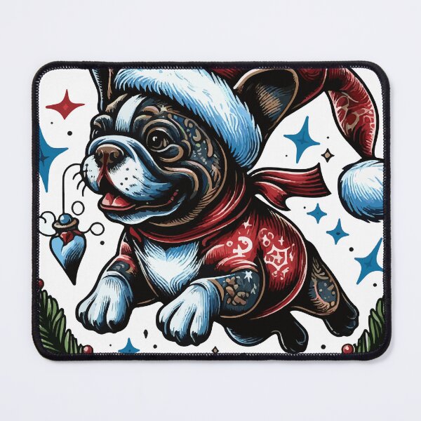 Item preview, Frenchie/French Bulldog's Festive Leap designed and sold by bjrocket89.