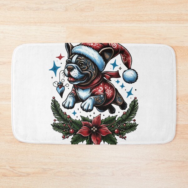 Item preview, Frenchie/French Bulldog's Festive Leap designed and sold by bjrocket89.