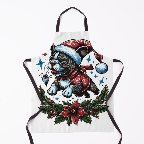 Item preview, Frenchie/French Bulldog's Festive Leap designed and sold by bjrocket89.