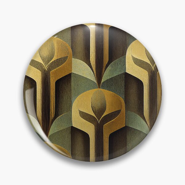 Item preview, Luxurious Golden, Sage And Earthtones Art Deco Pattern designed and sold by DEC02.