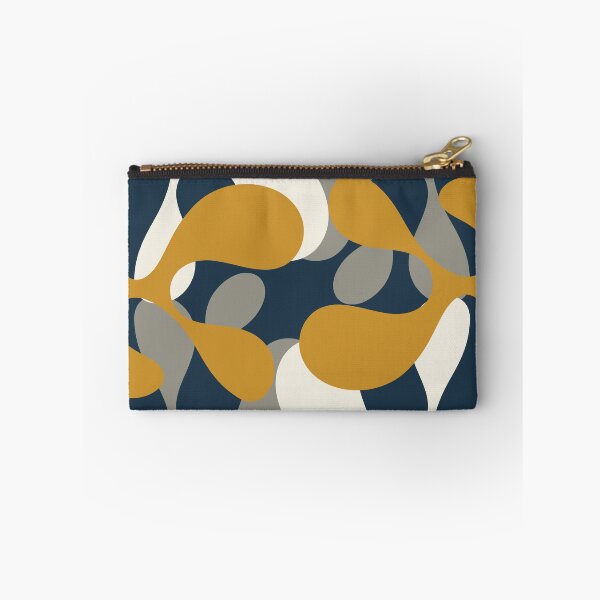 Item preview, Modern Abstract Codium Pattern Mustard Navy Blue Gray designed and sold by kierkegaard.