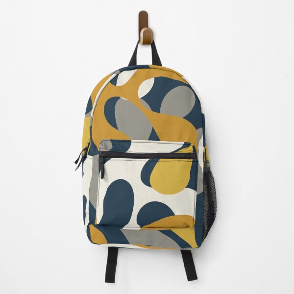 Item preview, Modern Abstract Codium Pattern Mustard Navy Blue Gray designed and sold by kierkegaard.