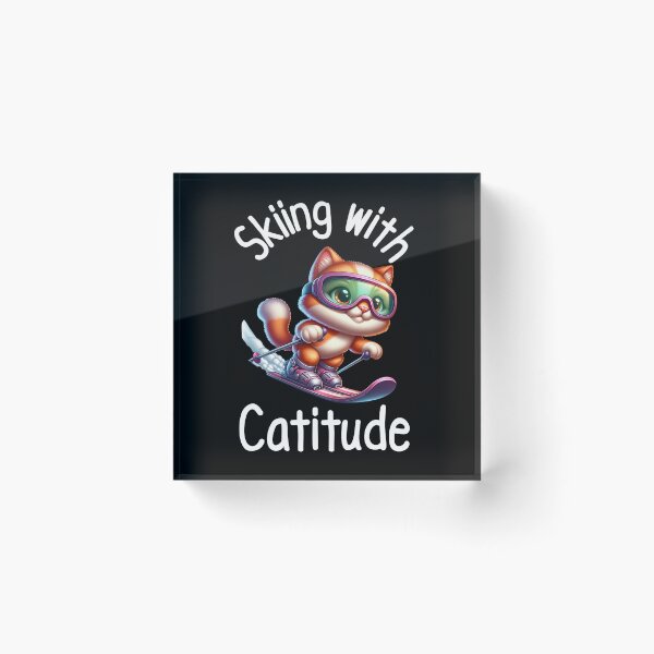 Item preview, Cat Skiing Funny Cat Lover Gift  designed and sold by HosvPrint .s.