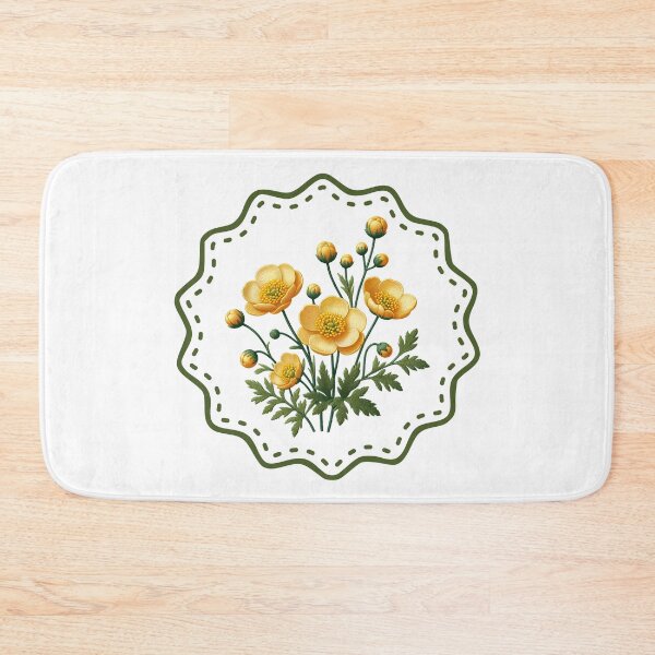 Item preview, Embroidery imitation flowers - the buttercup designed and sold by digital.stickerperso.com.