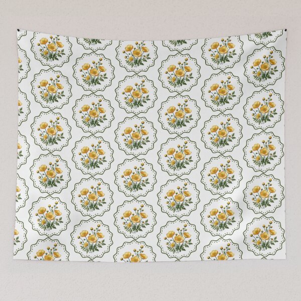 Item preview, Embroidery imitation flowers - the buttercup designed and sold by digital.stickerperso.com.