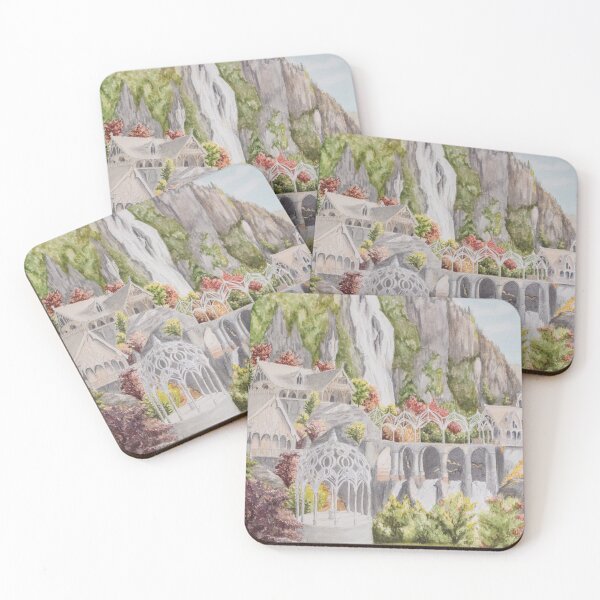 Item preview, Elven City Watercolor designed and sold by Cornflowersart.