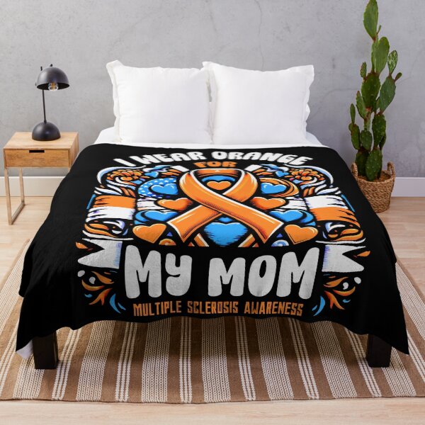 Item preview, I Wear Orange For My Mom Support Multiple Sclerosis Awareness usa Gift designed and sold by JUSTBEELEGANT.