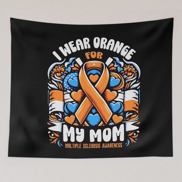 Item preview, I Wear Orange For My Mom Support Multiple Sclerosis Awareness usa Gift designed and sold by JUSTBEELEGANT.