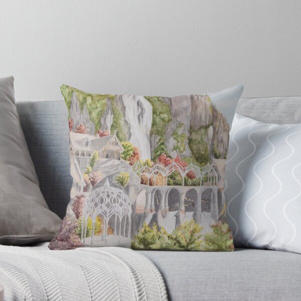Item preview, Elven City Watercolor designed and sold by Cornflowersart.