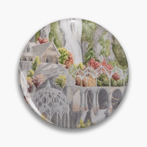 Item preview, Elven City Watercolor designed and sold by Cornflowersart.
