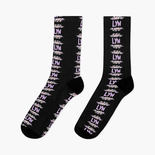 Item preview, Purple Flower Lyn Name Label (Black) designed and sold by NormadWorld.