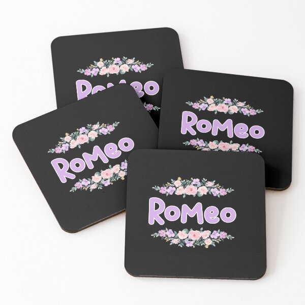 Item preview, Purple Flower Romeo Name Label (Black) designed and sold by NormadWorld.