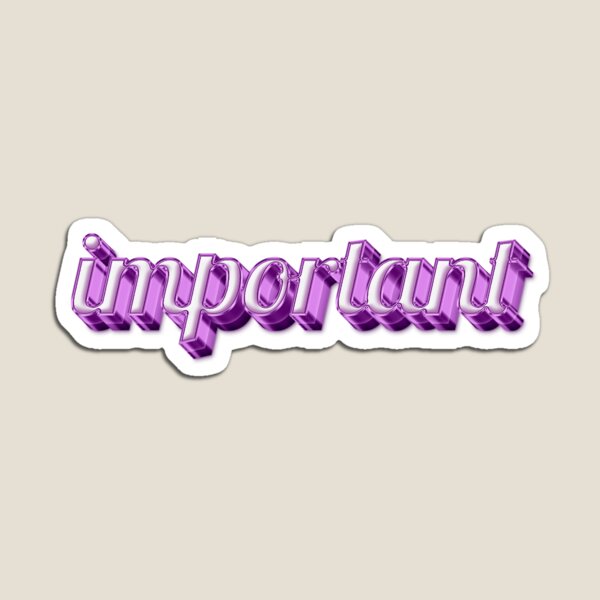 Item preview, ' important ' Pink Text Effect: Expressive Terms of Affection | Nickname designed and sold by Digital Mindscape.