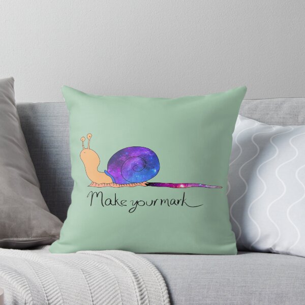 Item preview, Make your mark (pale green pillow only) designed and sold by Cephalopod-Art.