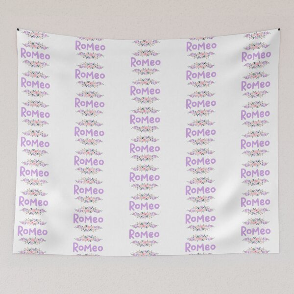 Item preview, Purple Flower Romeo Name Label  designed and sold by NormadWorld.