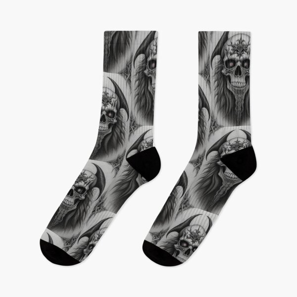 Item preview, Vintage Horror Heavy Metal Skull Art designed and sold by TheDarkWardrobe.