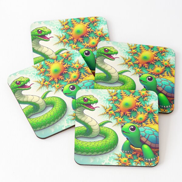 Item preview, Fractal Friends: A Python and Turtle Mathematical Symphony designed and sold by TuringTacoTales.