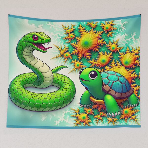 Item preview, Fractal Friends: A Python and Turtle Mathematical Symphony designed and sold by TuringTacoTales.
