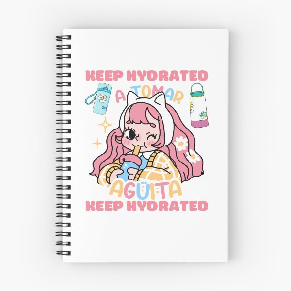 Item preview, Keep hydrated A tomar aguita, cute kawaii girl drinking designed and sold by BritishDelights.