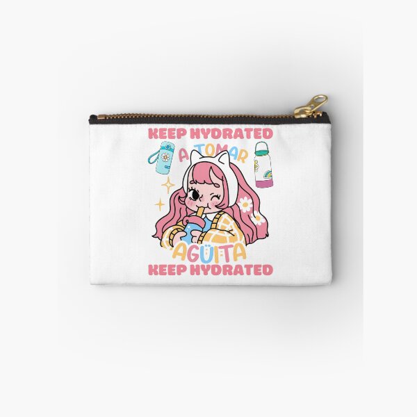 Item preview, Keep hydrated A tomar aguita, cute kawaii girl drinking designed and sold by BritishDelights.